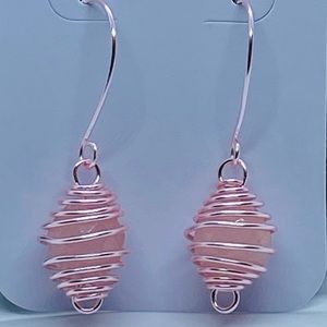 Pink Caged Bead Earrings